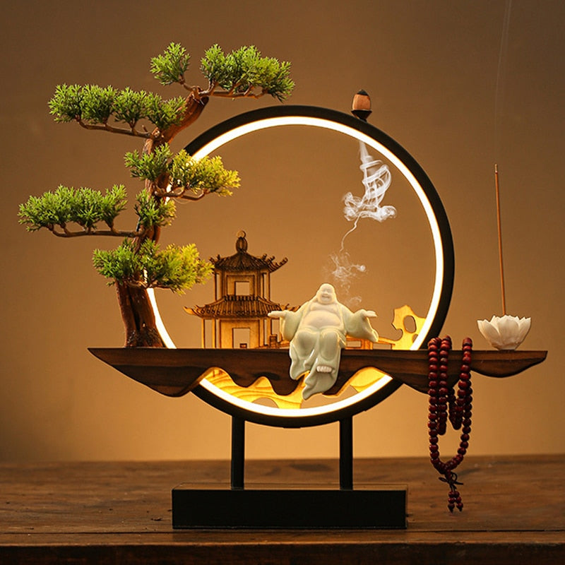 Tranquil Incense Burner Table Lamp For Home