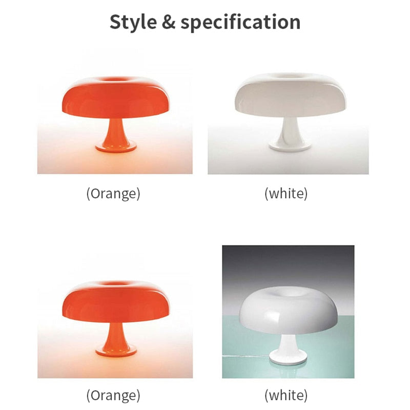 Acrylic Mushroom Table Lamp Color