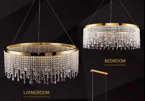 Rexana round crystal chandelier