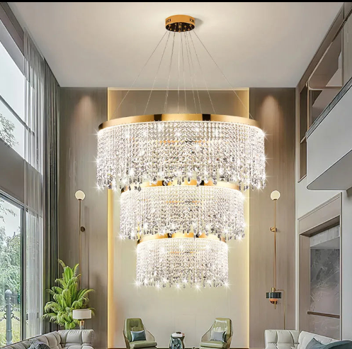 Rexana round crystal chandelier For Home