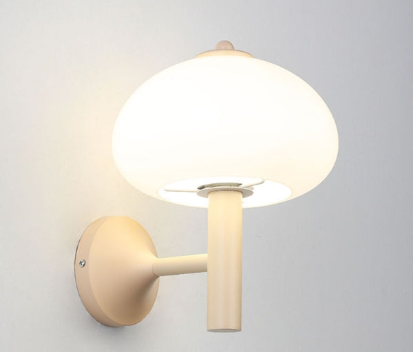 Amazing White Mushroom Glass Wall Lamp Media 8 of 8