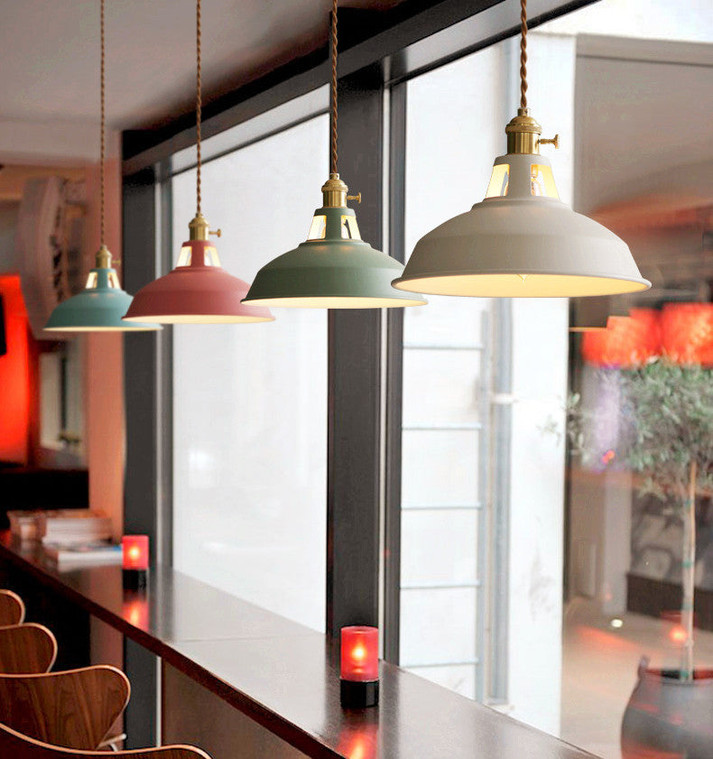 Elegant Color Block Shade Pendant Light