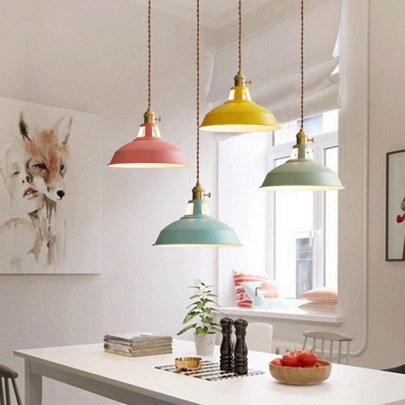 Unique Color Block Shade Pendant Light