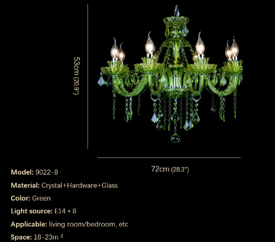 Awesome Brigitte Chandelier-Green