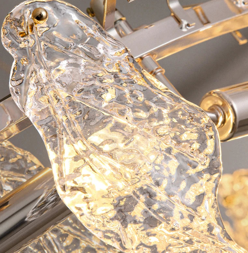 Awesome Rafahia Glass Crystal Chandelier