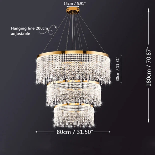 Awesome Rexana Crystal Tiered Chandelier