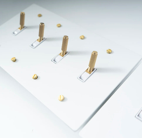 Beautifull Brass Mixed Dimmer Switch_2-Gang