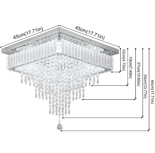 Beautifull Candide Square Ceiling Light