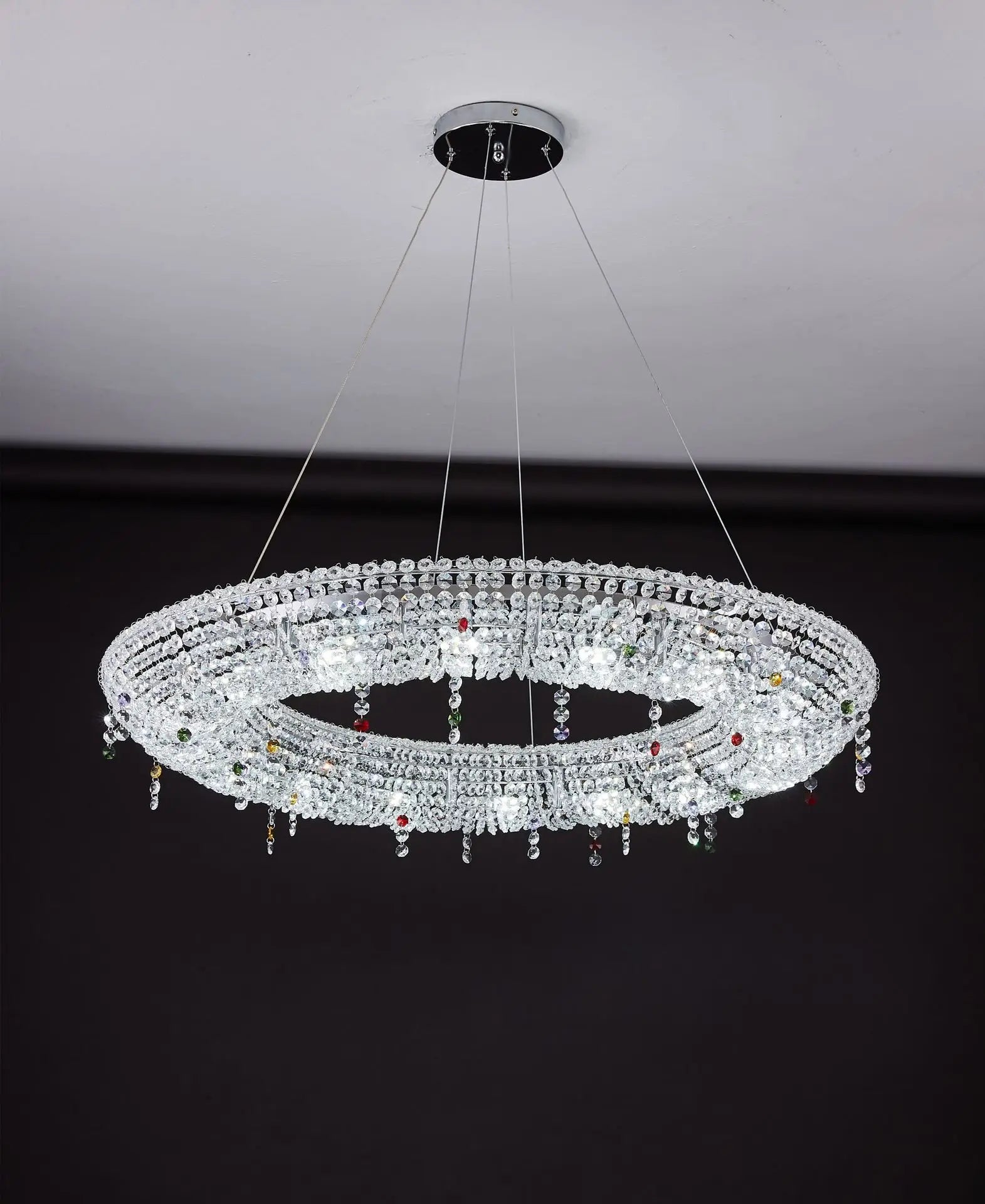 Beautyfull Micans Round Crystal Chandelier