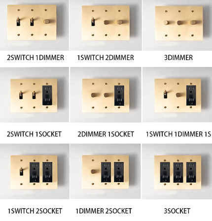 Best Brass Mixed Dimmer Switch 3-Gang