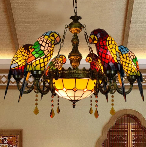 Best Glass Parrot Chandelier