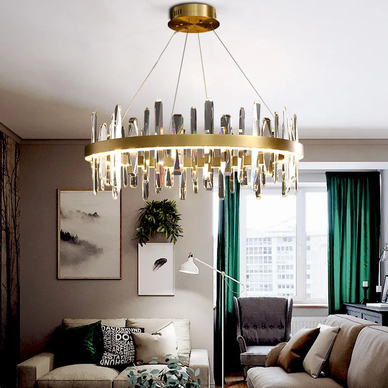 Best Betula Round Crystal Chandelier