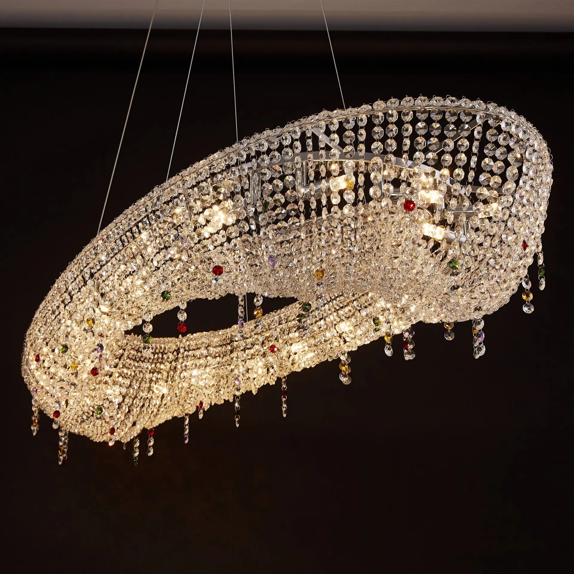 Best Micans Round Crystal Chandelier