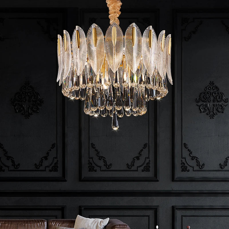 Best Nehora Round Crystal Chandelier