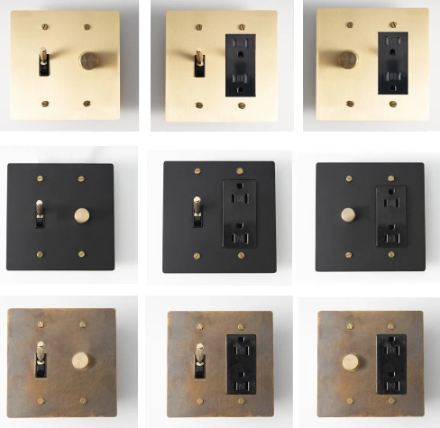 Buy Brass Mixed Dimmer Switch 2-Gang