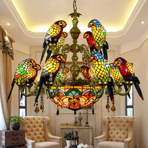 Buy Glass Parrot Chandelier