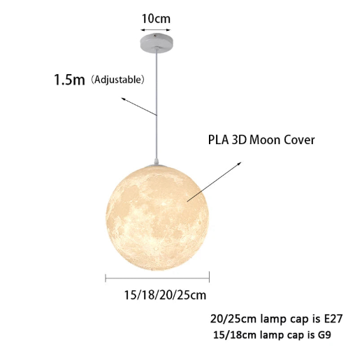 Buy Lunar Pendant Light size 18cm