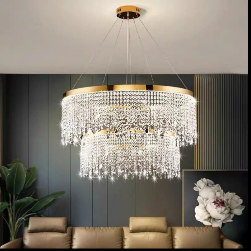 Buy Rexana round crystal chandelier