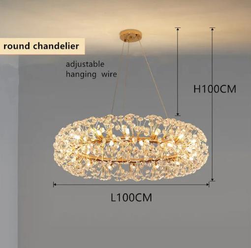 BuySize100cmArabellaCrystalRoundChandelier