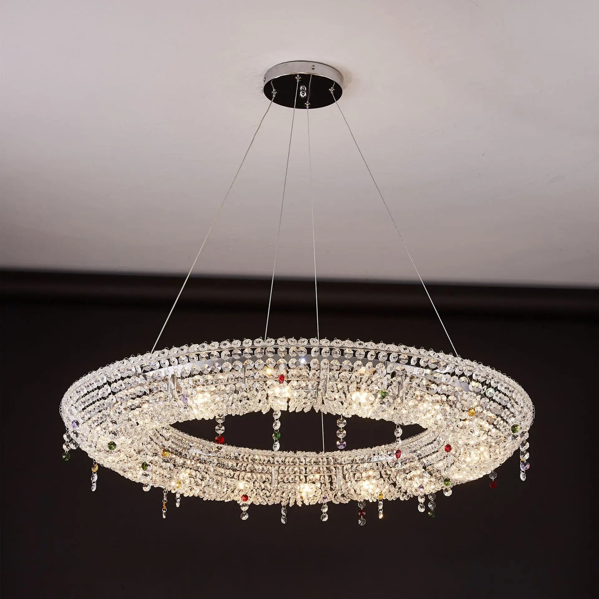 Buy Micans Round Crystal Chandelier