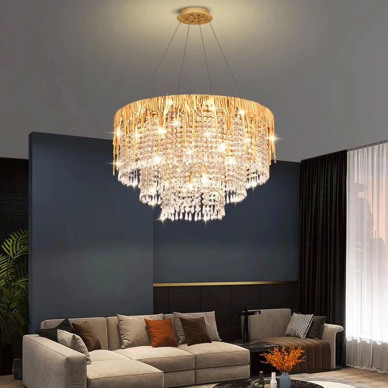 Buy Ratna Round Crystal Chandelier 