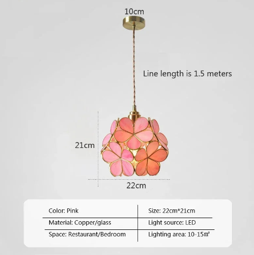 Decorative Camellia Pendant Light