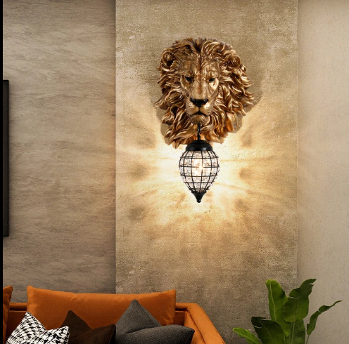 Decorative Lion Head Wall Lamp