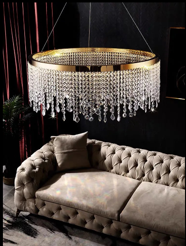 Decorative Rexana round crystal chandelier