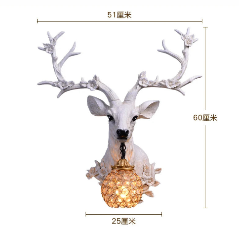Deer Head Wall Lamp Size