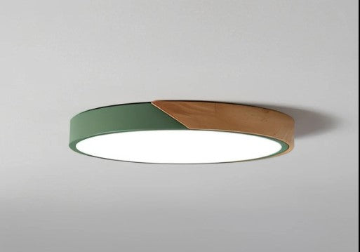 Delphi Ceiling Light Wood Frame