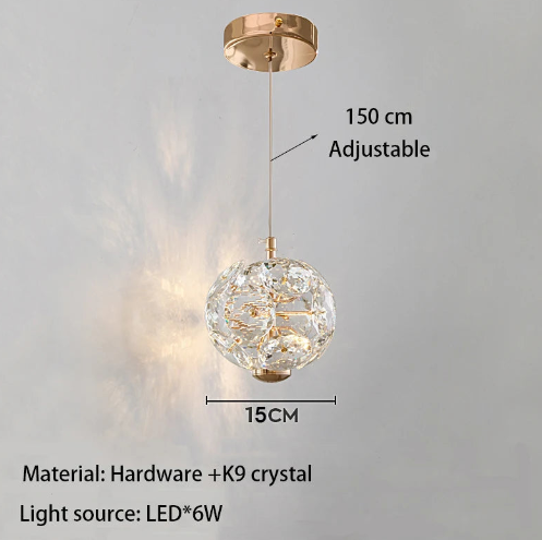 Elegant Naqi Crystal Ceiling Lamp