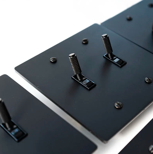 Elegant Whole Black Brass Panel Plate