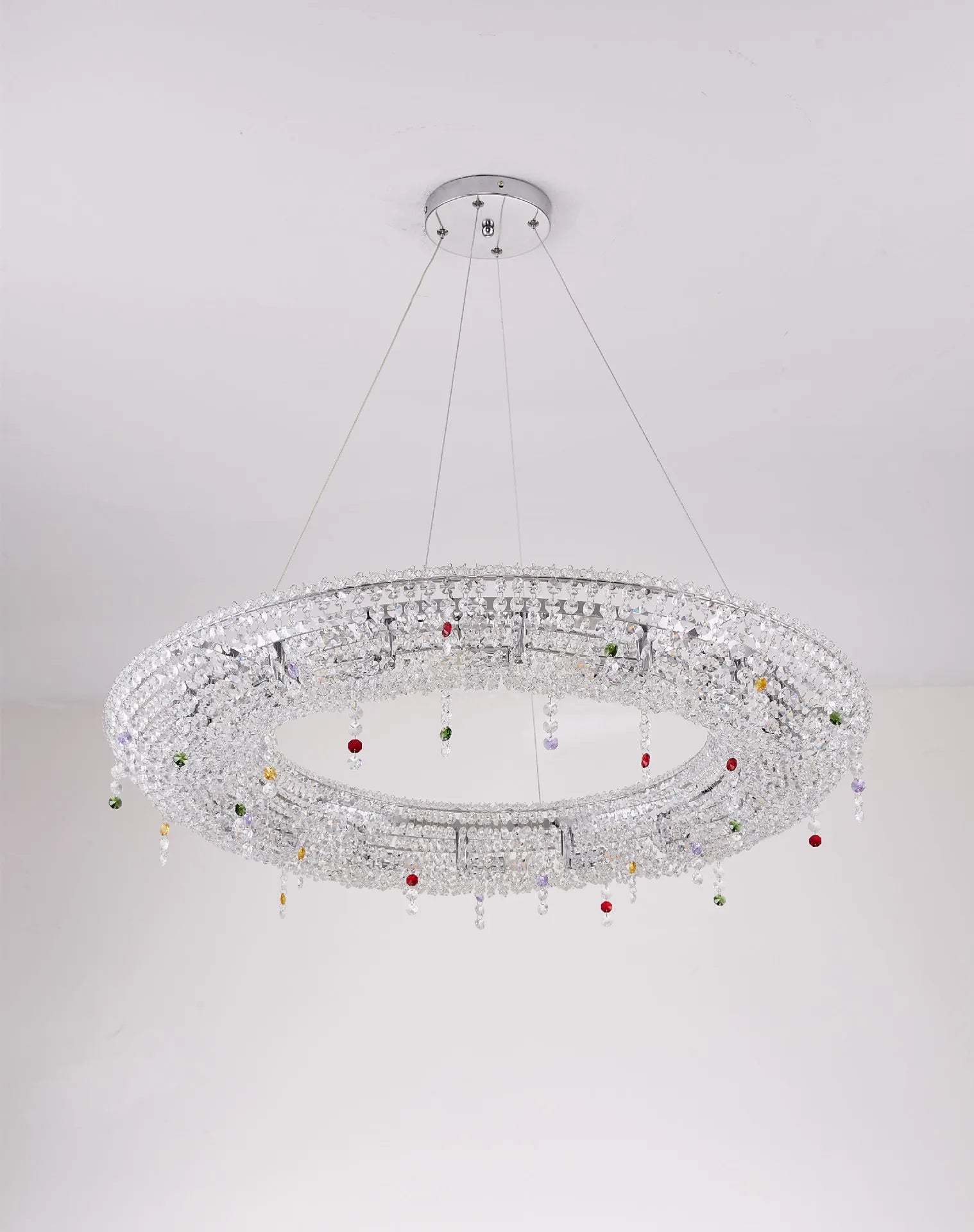 Elegant Micans Round Crystal Chandelier