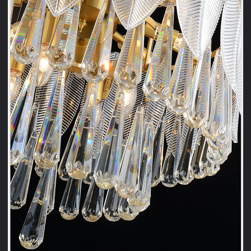 Elegant Nehora Linear Crystal Chandelier