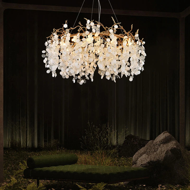 Elegant Opus Tree Branch Round Chandelier