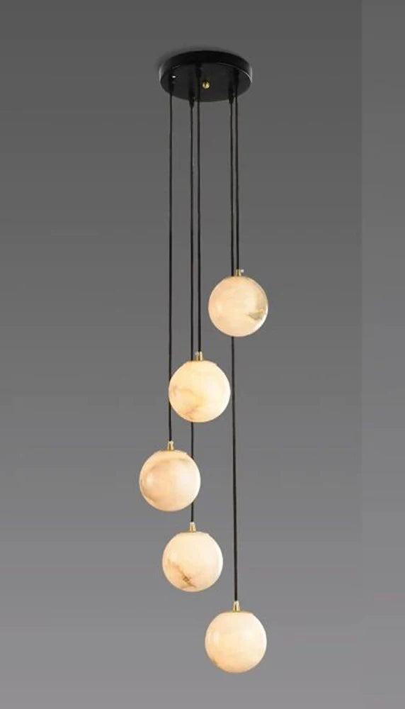 Elegant Tama Alabaster Chandelier Light