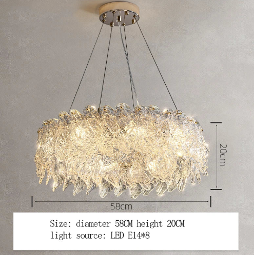 Excellent Rafahia Glass Crystal Chandelier