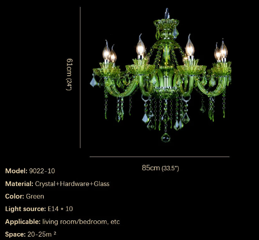 Greatest Brigitte Chandelier-Green