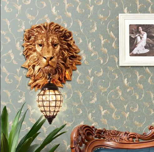 Lion Head Wall Lamp For Room