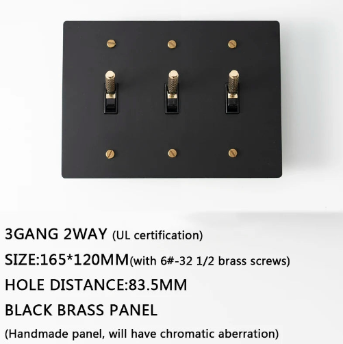 Minimalist Black-G Brass Panel Plate