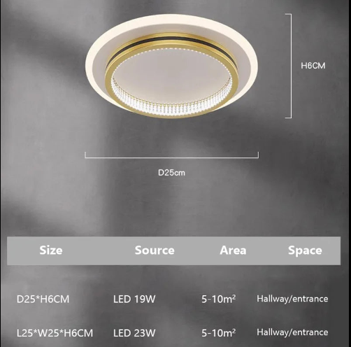 Nar Ceiling Light Size