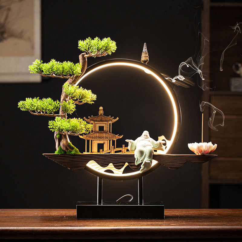 Tranquil Incense Burner Table Lamp