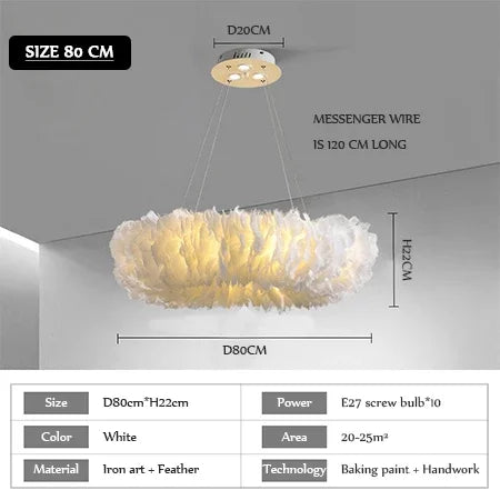 Buy White Size 80cm Remex Chandelier