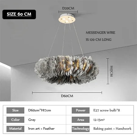 Buy Gray Size 60cm Remex Chandelier