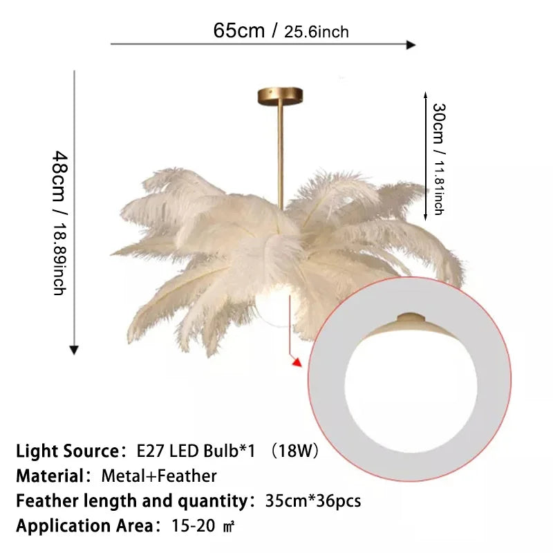 Buy Plume Chandelier Size