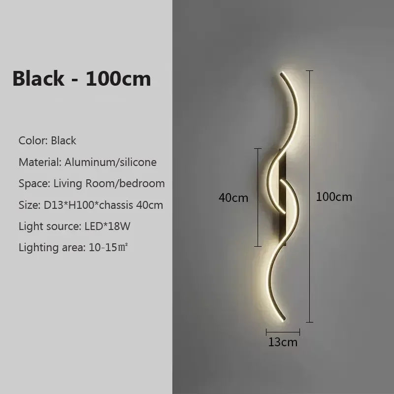 Size 100cm Denisse Wall Lamp