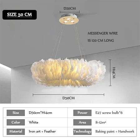 Buy White Size 50cm Remex Chandelier