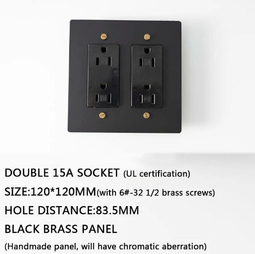 Special Black-G Brass Panel Plate