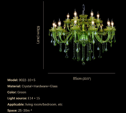 Special Brigitte Chandelier-Green