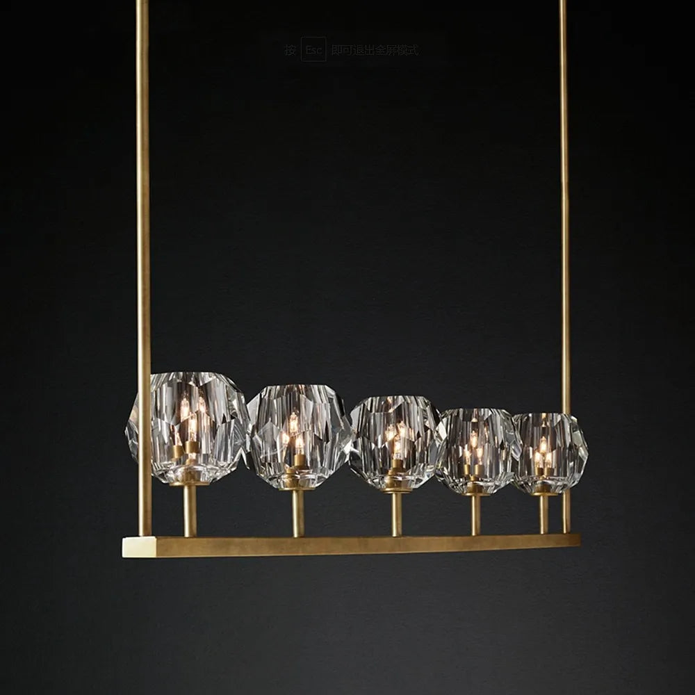 Stylish Kurst 5 Linear Glass Chandelier